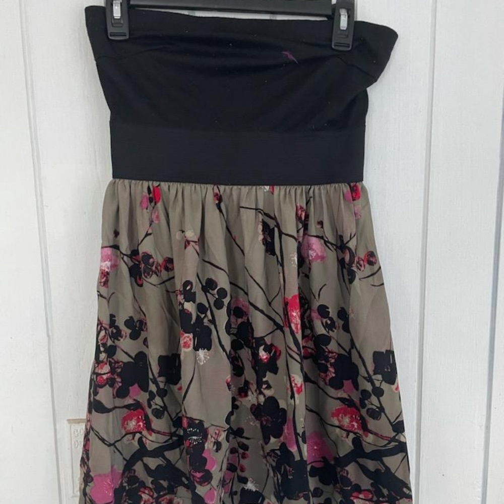 Floral Strapless Dress